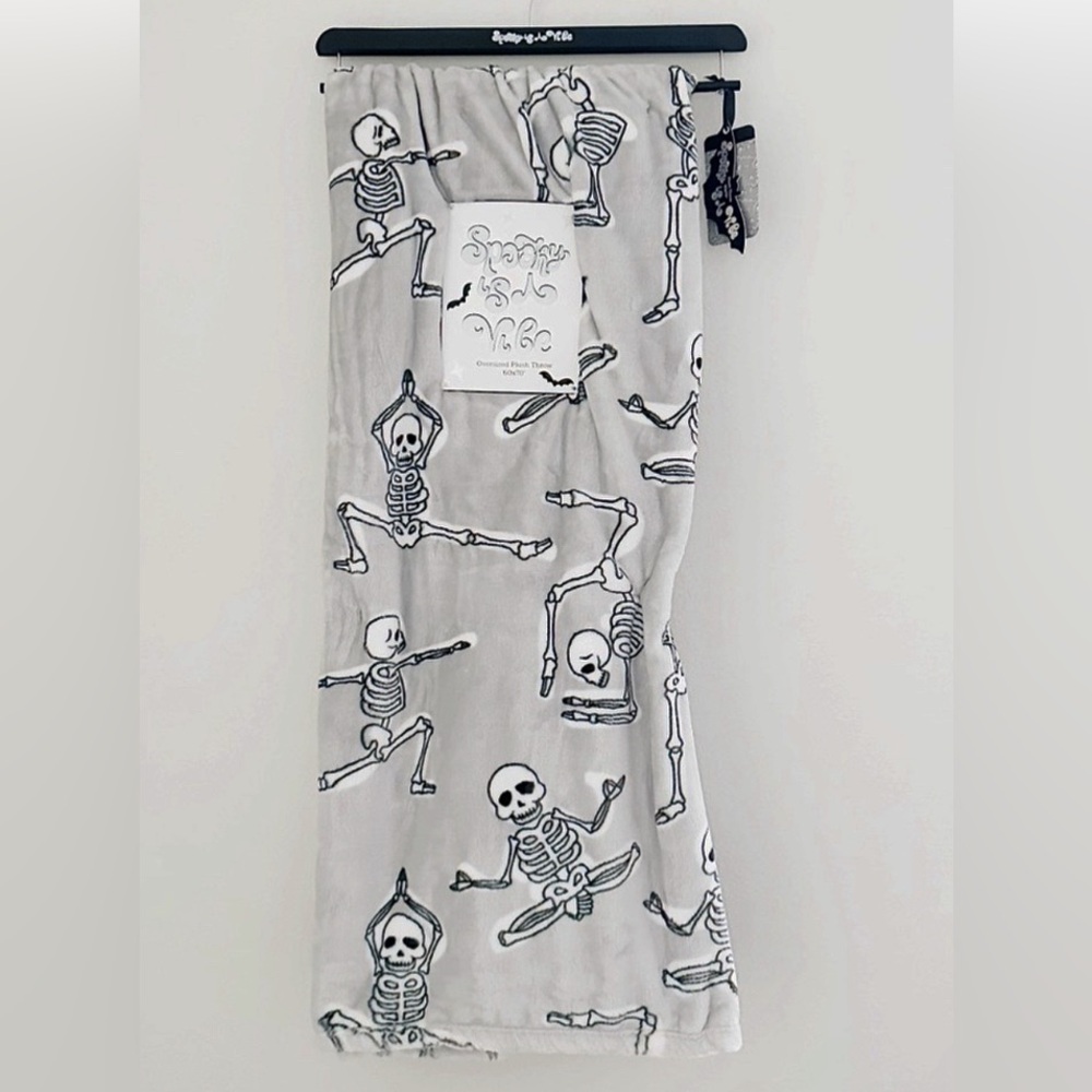 Skeletons Doing Yoga Oversized Plush Throw